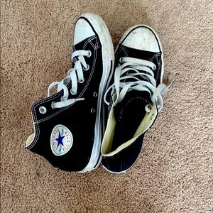 Black high top converse